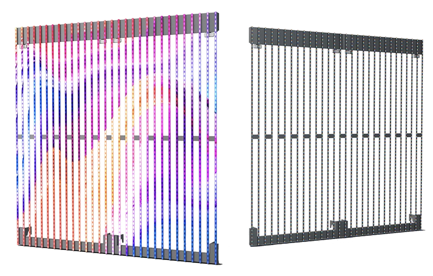 Светодиодный медиафасад на здании